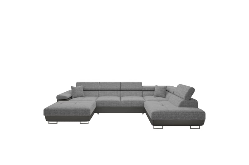 Gabina Sofa med Divan og Sjeselong 4-seter - Beige/Grå - Møbler - Sofaer - Skinnsofaer