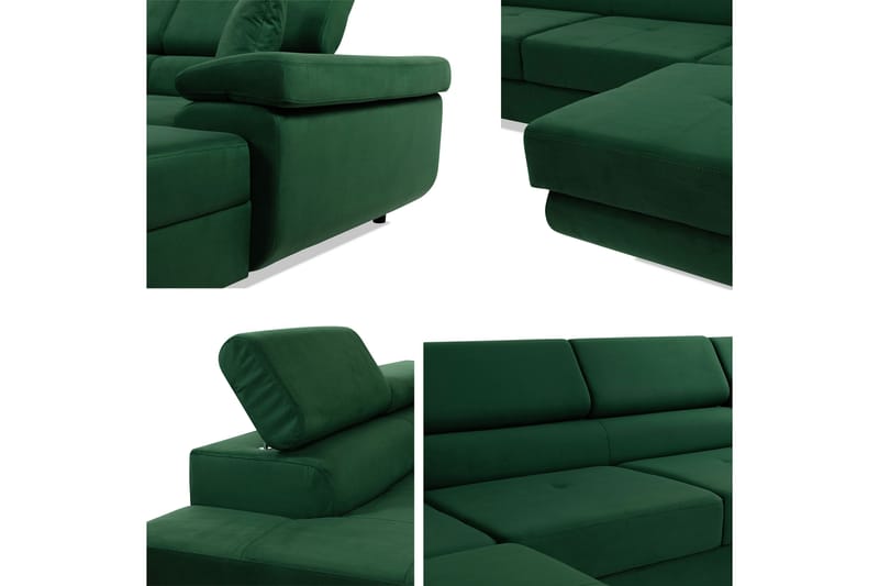 Gabina Sofa med Divan og Sjeselong 4-seter - Lys grå - Møbler - Sofaer - U-sofa