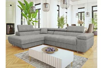 Gabina Sofa med Sjeselong 3-seter - Grå - Møbler - Sofaer - Sovesofaer