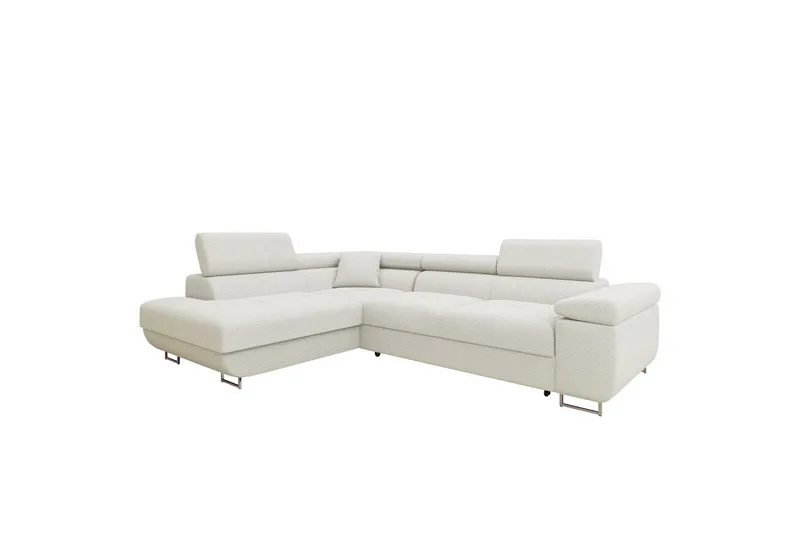 Gabina Sofa med Sjeselong 3-seter, Hvit