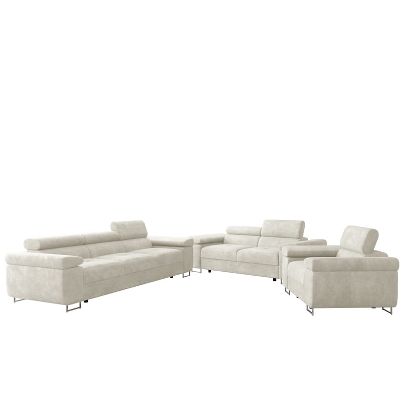 Gabina Sofagruppe – 3-seters + 2-seters + lenestol, beige