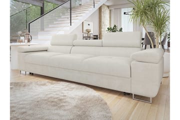 Gabina Sovesofa 3-seter i Chenille - Hvit - Møbler - Sofaer - Sovesofaer