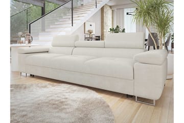 Gabina Sovesofa 3-seter i Chenille - Hvit - Møbler - Sofaer - Sovesofaer