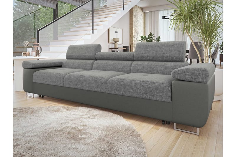 Gabina Sovesofa 3-seter i Kunstlær - Grå - Møbler - Sofaer - Sovesofaer