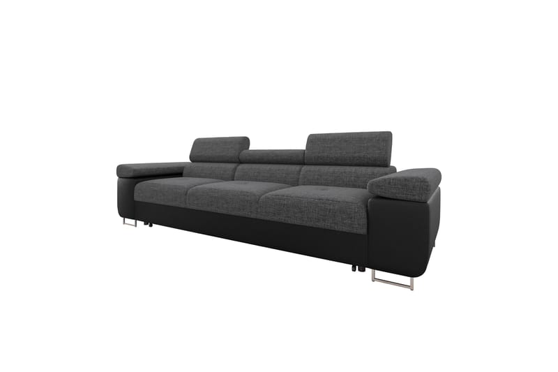 Gabina Sovesofa 3-seter i Kunstlær - Svart / Mørkegrå - Møbler - Sofaer - Sovesofaer