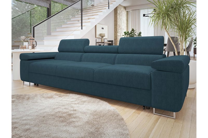 Gabina Sovesofa 3-seter i Manchester - Blå - Møbler - Sofaer - Sovesofaer