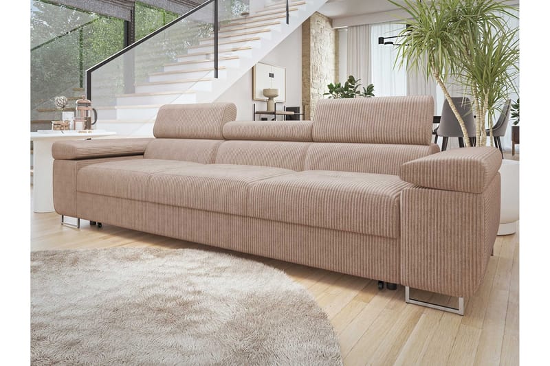 Gabina Sovesofa 3-seter i Manchester - Rosa - Møbler - Sofaer - Sovesofaer