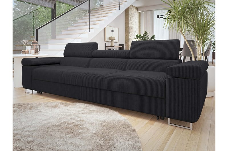 Gabina Sovesofa 3-seter i Manchester - Svart - Møbler - Sofaer - Sovesofaer