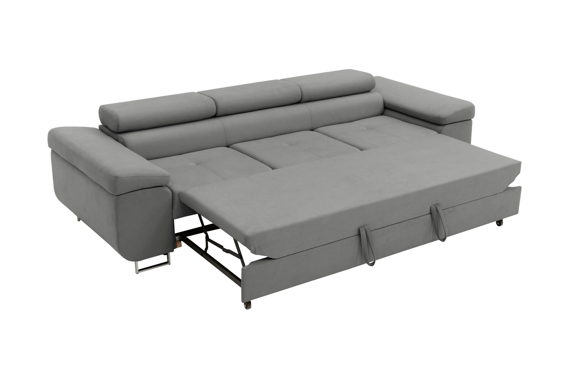 Gabina Sovesofa 3-seter i Plysj - Blå - Møbler - Sofaer - Sovesofaer