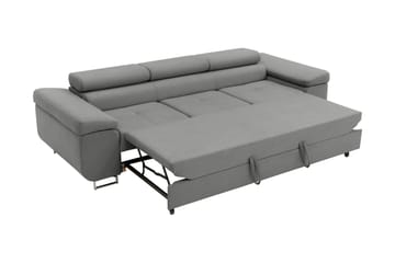 Gabina Sovesofa 3-seter i Plysj - Blå - Møbler - Sofaer - Sovesofaer