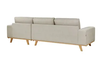 Gaines Hjørnesofa 3-seter - Beige/Lyst tre - Møbler - Sofaer - Sofa med sjeselong