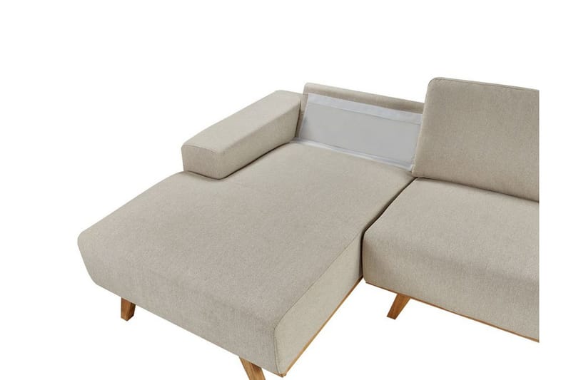 Gaines Hjørnesofa 3-seter - Beige/Lyst tre - Møbler - Sofaer - Hjørnesofa - Hjørnesofa med divan