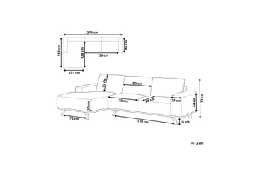 Gaines Hjørnesofa 3-seter - Beige/Lyst tre - Møbler - Sofaer - Sofa med sjeselong