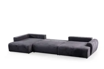 Gaudir 4-seters Sofa med Divan - Antrasitt - Møbler - Sofaer - Sofa med sjeselong