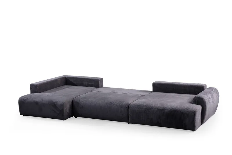 Gaudir 4-seters Sofa med Divan - Antrasitt - Møbler - Sofaer - Sofa med sjeselong