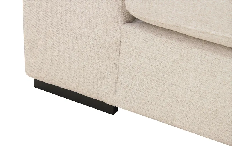 Grande 5-seters Sofa med Sjeselong Høyre - Beige Stoff - Møbler - Sofaer - Sofa med sjeselong