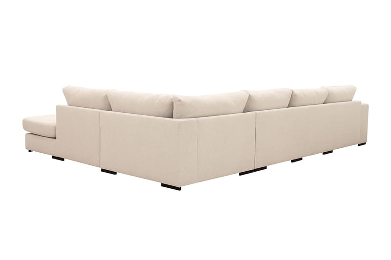 Grande 5-seters Sofa med Sjeselong Høyre - Beige Stoff - Møbler - Sofaer - Sofa med sjeselong