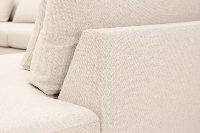 Grande 5-seters Sofa med Sjeselong Høyre - Beige Stoff - Møbler - Sofaer - Sofa med sjeselong