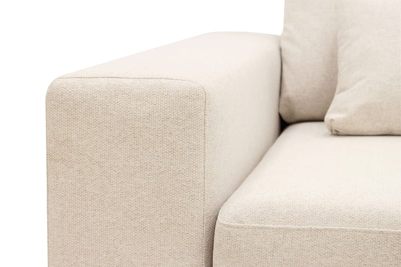 Grande 5-seters Sofa med Sjeselong Høyre - Beige Stoff - Møbler - Sofaer - Sofa med sjeselong