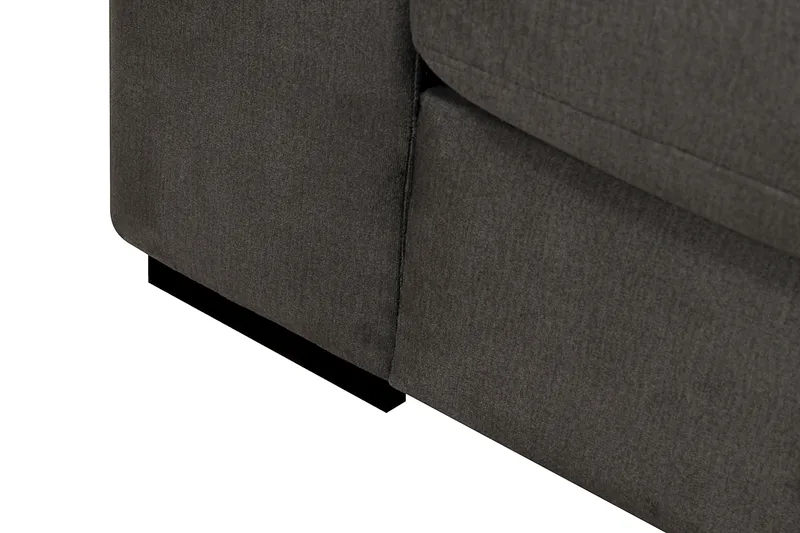 Grande 5-seters Sofa med Sjeselong Høyre - Mørkegrå Fløyel - Møbler - Sofaer - Sofa med sjeselong