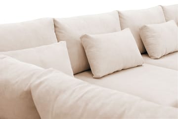 Grande 5-seters Sofa med Sjeselong Venstre - Beige Manchester - Møbler - Sofaer - Sofa med sjeselong