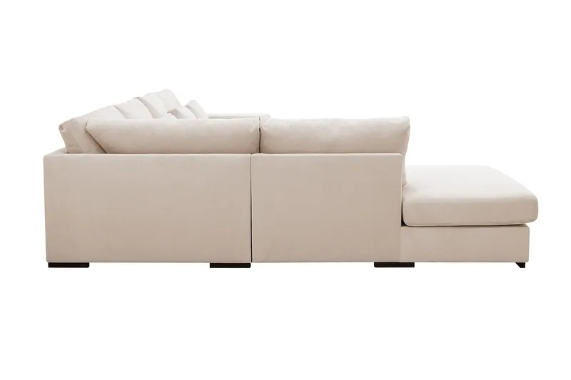 Grande 5-seters Sofa med Sjeselong Venstre - Beige Manchester - Møbler - Sofaer - Sofa med sjeselong