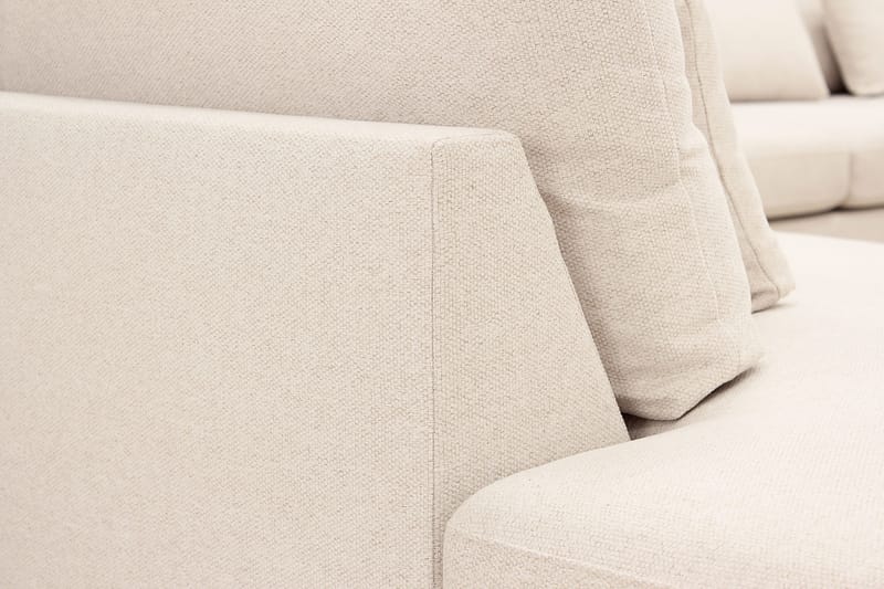 Grande 5-seters Sofa med Sjeselong Venstre - Beige Stoff - Møbler - Sofaer - Sofa med sjeselong