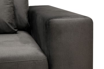 Grande 5-seters Sofa med Sjeselong Venstre - Mørkegrå Fløyel - Møbler - Sofaer - Sofa med sjeselong