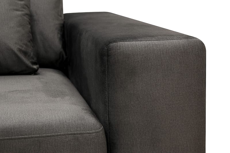 Grande 5-seters Sofa med Sjeselong Venstre - Mørkegrå Fløyel - Møbler - Sofaer - Sofa med sjeselong