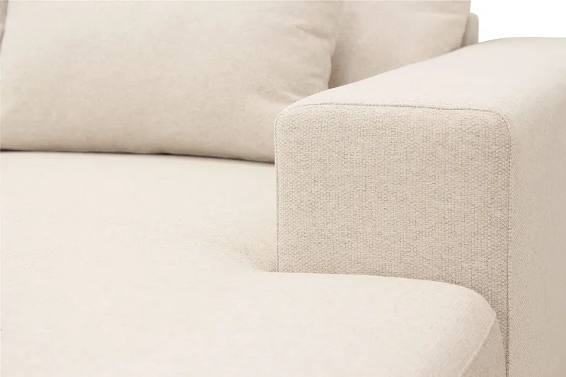 Grande 5-seters U-Sofa med Divan Høyre - Beige Stoff - Møbler - Sofaer - U-sofa