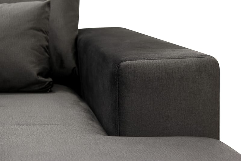 Grande 5-seters U-Sofa med Divan Høyre - Mørkegrå Fløyel - Møbler - Sofaer - U-sofa