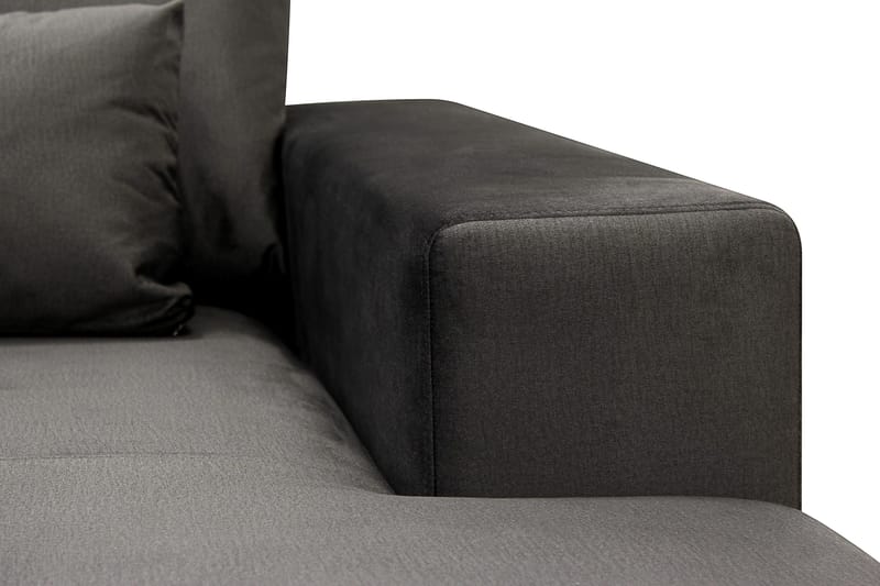 Grande 5-seters U-Sofa med Divan Høyre - Mørkegrå Fløyel - Møbler - Sofaer - U-sofa