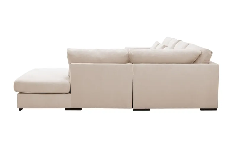 Grande 5-seters U-Sofa med Divan Venstre - Beige Manchester - Møbler - Sofaer - U-sofa