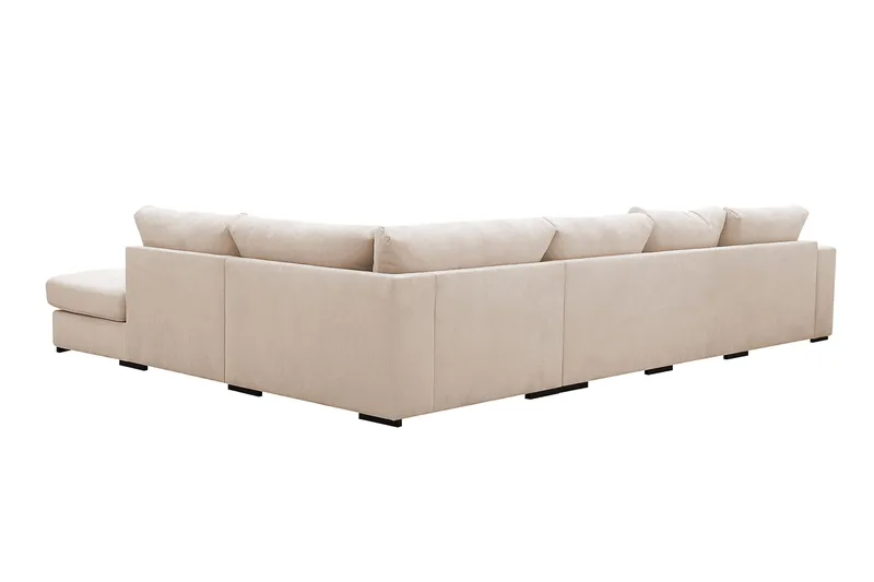Grande 5-seters U-Sofa med Divan Venstre - Beige Manchester - Møbler - Sofaer - U-sofa