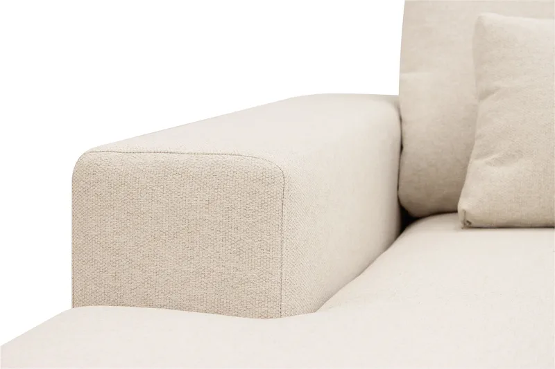 Grande 5-seters U-Sofa med Divan Venstre - Beige Stoff - Møbler - Sofaer - U-sofa