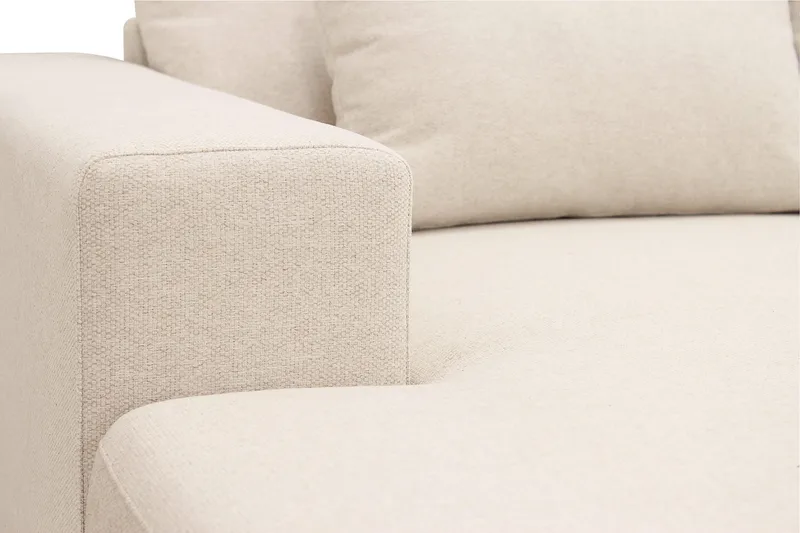 Grande 5-seters U-Sofa med Divan Venstre - Beige Stoff - Møbler - Sofaer - U-sofa