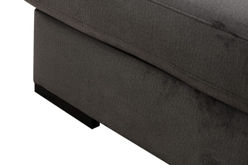 Grande 5-seters U-Sofa med Divan Venstre - Mørkegrå Fløyel - Møbler - Sofaer - U-sofa