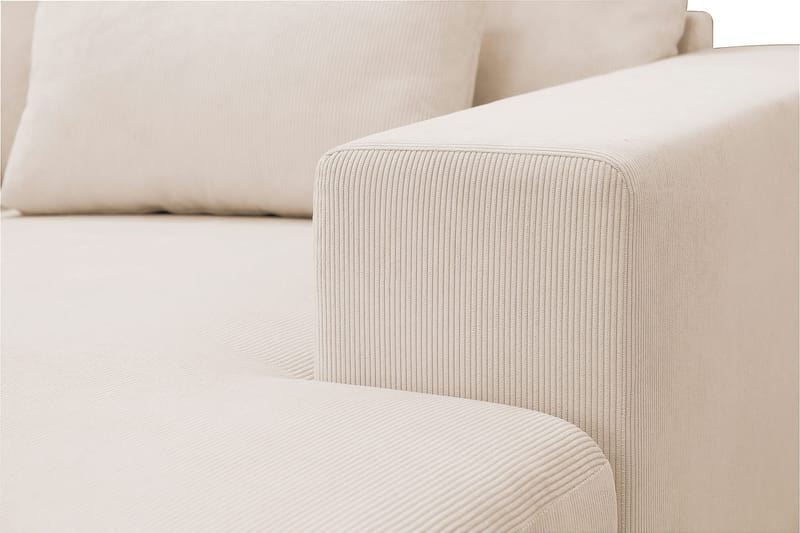 Grande 6-seters U-Sofa med Divan Høyre - Beige Manchester - Møbler - Sofaer - U-sofa