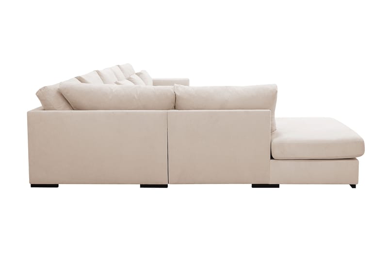 Grande 6-seters U-Sofa med Divan Høyre - Beige Manchester - Møbler - Sofaer - U-sofa