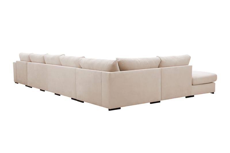 Grande 6-seters U-Sofa med Divan Høyre - Beige Manchester - Møbler - Sofaer - U-sofa