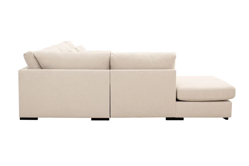 Grande 6-seters U-Sofa med Divan Høyre - Beige Stoff - Møbler - Sofaer - U-sofa