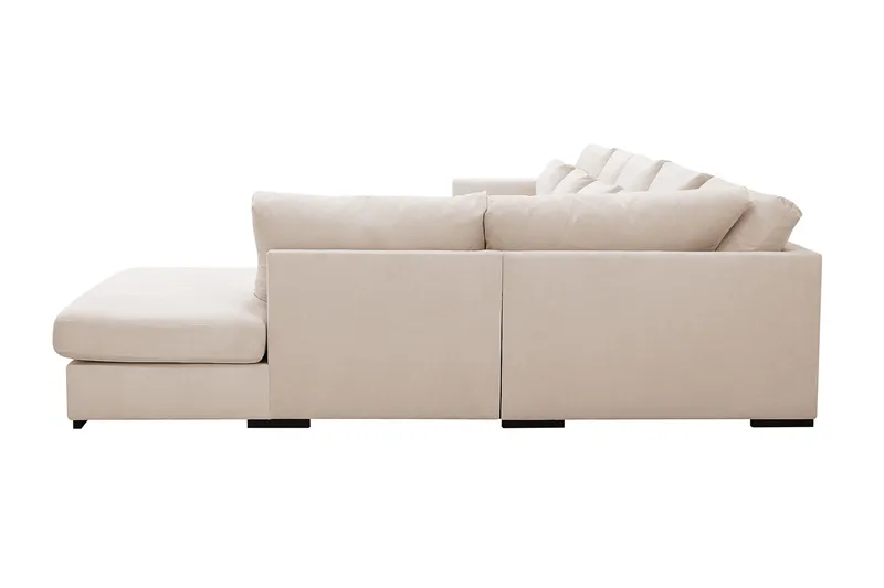 Grande 6-seters U-Sofa med Divan Venstre - Beige Manchester - Møbler - Sofaer - U-sofa