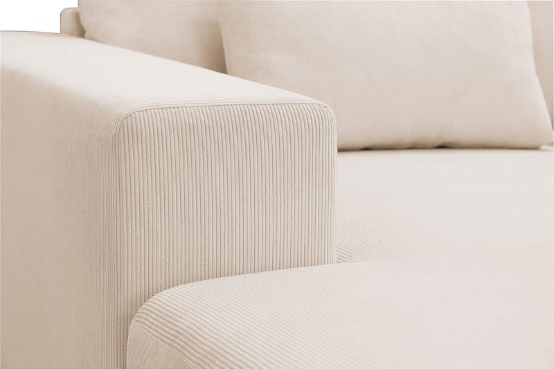 Grande 6-seters U-Sofa med Divan Venstre - Beige Manchester - Møbler - Sofaer - U-sofa
