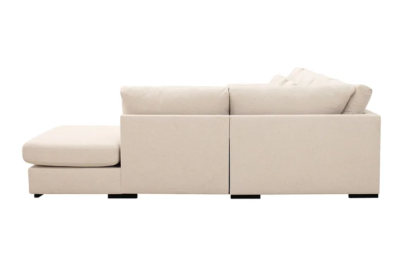 Grande 6-seters U-Sofa med Divan Venstre - Beige Stoff - Møbler - Sofaer - U-sofa