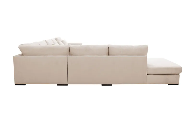 Grande Stor 7-seters U-Sofa med Divan Høyre - Beige Manchester - Møbler - Sofaer - U-sofa