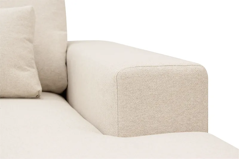 Grande Stor 7-seters U-Sofa med Divan Høyre - Beige Stoff - Møbler - Sofaer - Modulsofaer - Komplett modulsofa