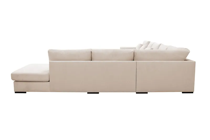 Grande Stor 7-seters U-Sofa med Divan Venstre - Beige Manchester - Møbler - Sofaer - Modulsofaer - Komplett modulsofa