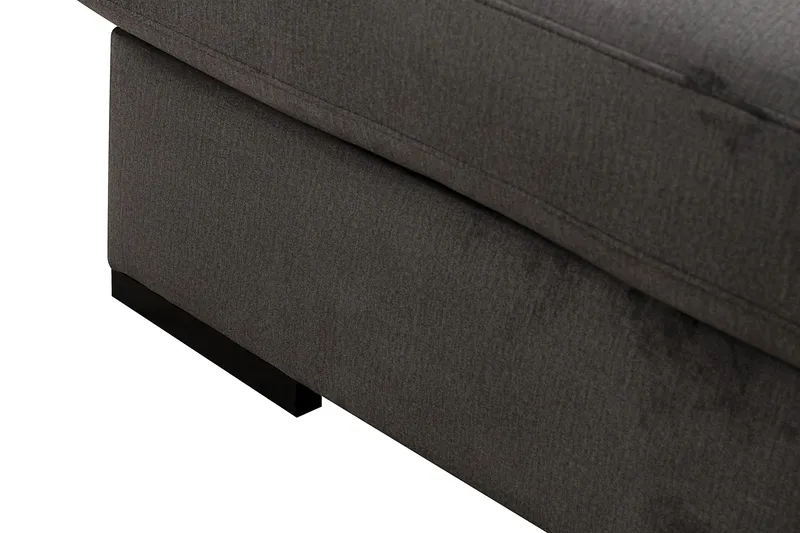 Grande Stor 7-seters U-Sofa med Divan Venstre - Mørkegrå Fløyel - Møbler - Sofaer - Fløyel sofaer