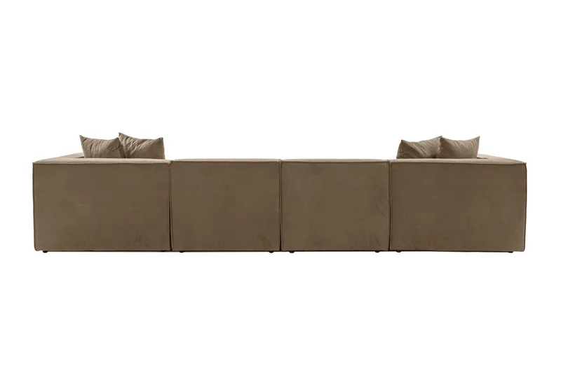 Gregor Sofa med Sjeselong 4-seter - Brun - Møbler - Sofaer - Sofa med sjeselong