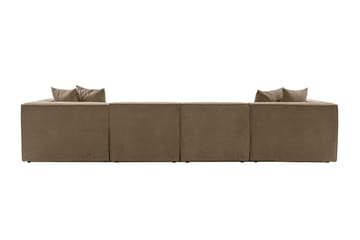 Gregor Sofa med Sjeselong 4-seter - Brun - Møbler - Sofaer - Sofa med sjeselong